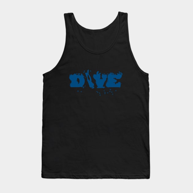 Just Dive Navy Tank Top by Frozthound